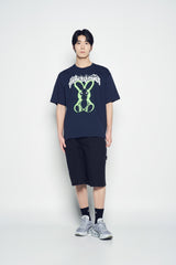 25SS ZIPPER DETAIL DENIM SHORT PANTS BLACK