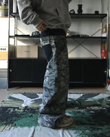 DN camo color combination denim pants (1C)