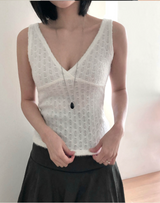 nudi hair wrap v sleeveless top