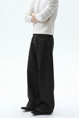 Vintage Button Fly Washed Jeans