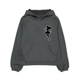 Knit Back Hoodie / Charcoal