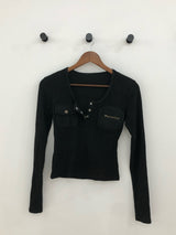 Two-Pocket Slim Button Tee