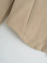 Velvet Collar Slim Round Zip-Up
