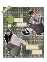 (2color) チェック ライン ワイドパンツ