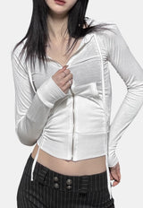 Culotte hood zip-up