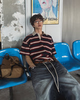 コヨシストライプラグビー半袖Tシャツ