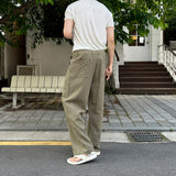 LMN Maid Back Banding Two Tuck Linen Wide Pants (6 colors)
