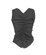  BACK WEAVE SLEEVELESS . CHARCOAL