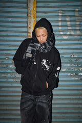 JACQUARD MUFFLER BLACK