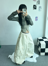 コットンカーゴバルーンパンツ🤎🤍🖤 - 3カラー