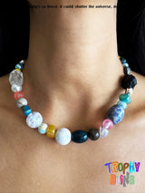Natural stone mixed bead necklace