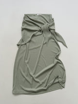 [Scarf SET] Pleated H-Line Long Skirt
