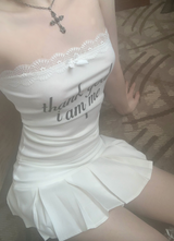 Keina Low-Waist Pleated Skirt (White)