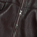 (UNISEX) Rush Crop Leather Jacket