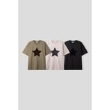 [S/S] Velvet star half t-shirts (3color)