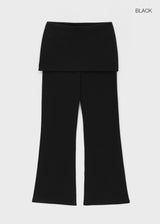 [B-BASIC] エアースウェットブーツカットスカートパンツ (2SIZE)