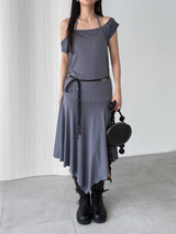 orbit off halter dress set (4color)