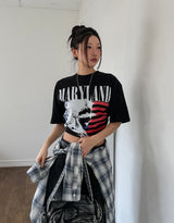 エブリディシースルーオーバーフィットチェックシャツ