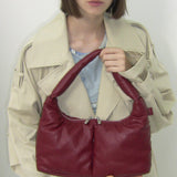 Soft Basket Hobo Bag (S)(burgundy)