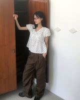Fite Diagonal Cargo Pocket Wide Pants