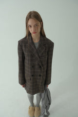 GLAM CHECK SKIRT_BEIGE