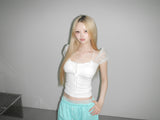 chloe mesh shirring top(2 color) 