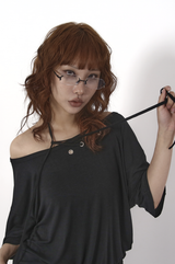 eyelet laceup tee_black