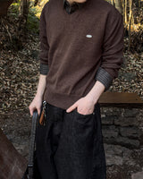 Seron V-Neck Patch Knit