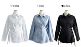 Refine Side Strap Long Sleeve Shirt
