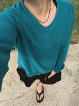 Lenny Summer Linen V-neck Knitwear 4C