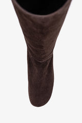 WRINKLE BOOTS IN CHOCOLATE BROWN