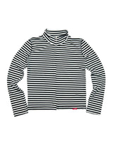 ストライプ ハーフ ジップアップ (BLACK) ウィメンズ