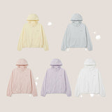 Pastel Cool Tone Hooded Zip-Up Windbreaker (5 colors)