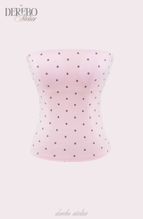 Dot Color Pad Tube Top