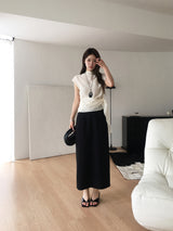 Moss wrap blouse