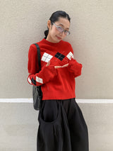 Shine Argyle Handwarmer Knit