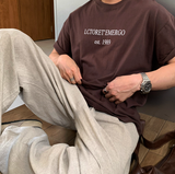 No-Mace Back Banding Two-Tuck Linen Wide Pants