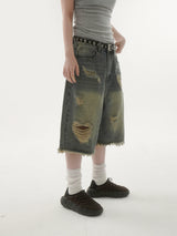 Skurd heart bermuda pants -2C