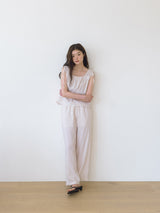 シンバンディングワイドパンツ - Cream
