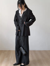 Dawson Slit Collarless Over Fit Jacket