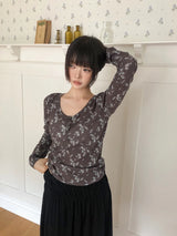 Sage Flower Long-Sleeve T-Shirt