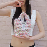Flower Mini Hand Bag - Pink