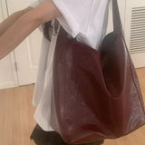 [Daily Bag👜] レザーショルダーバッグ [レッド]