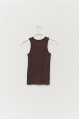 (W) Bean Ribbed Sleeveless