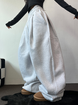 シープ/  ストリング 🐑ワイドビッグヒップバルーンロングパンツ🤍🩶🖤3カラー
