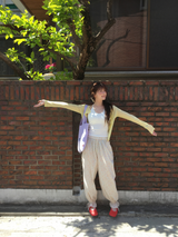 YWD ピンカフラワーパンツ (2color)