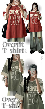 バットボクシーカラー半袖Tシャツ