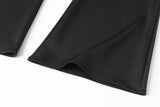 Petite flare pants - black