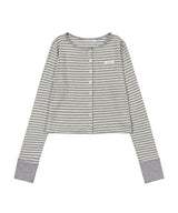 AIRY BUTTON CARDIGAN (GRAY) F26QB041
