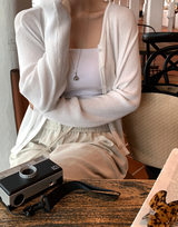 Loop Summer Ribbed Knit Cardigan / 4 colors